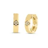 Roberto Coin 18K Yellow Gold 3.5mm Love In Verona Diamond Accent Hoop Earrings