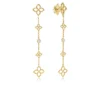Roberto Coin 18K Yellow Gold Principessa Diamond And Flower Station Dangle Earrings