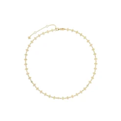 Roberto Coin 18K Yellow Gold Principessa Diamond And Flower Link Necklace