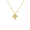 Roberto Coin 18K Yellow Gold Princess Flower Small Diamond Necklace