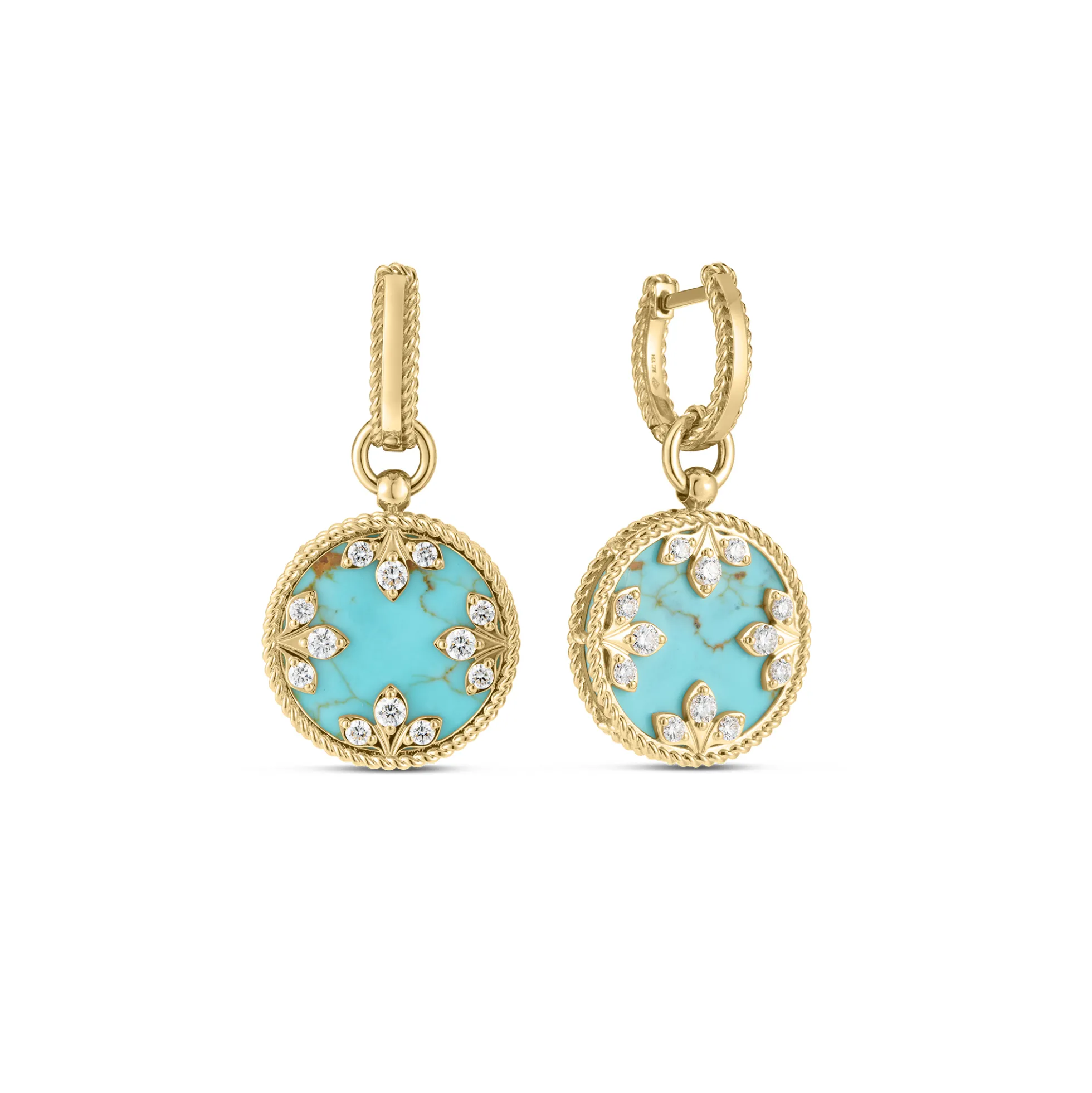 Roberto Coin 18K Yellow Gold Venetian Medallions Small Drop Earrings