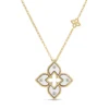 Roberto Coin 18K Yellow Gold Venetian Princess Diamond And White Enamel Flower Necklace