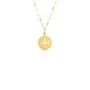 Roberto Coin 18K Yellow Gold Venetian Princess Diamond And Satin Flower Cut Out Medallion Necklace