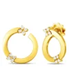 Roberto Coin Love In Verona Diamond Circle Earrings 18K