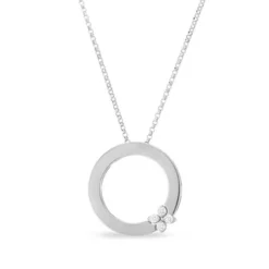 Roberto Coin Love In Verona Diamond Circle Of Life Necklace 18K