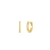 Roberto Coin 12mm 18K Yellow Gold Classic Diamond Extra Small Hoop Earrings