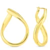Roberto Coin Oro Classic Curved Contoured Hoop Earrings 18K