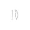 Roberto Coin Perfect Diamond Hoops Collection White Gold Diamonds Earrings 18K White Gold