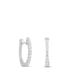 Roberto Coin Perfect Diamond Huggie Hoop Earrings 18K