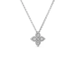 Roberto Coin Princess Flower Diamond Necklace 18K