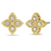 Roberto Coin Princess Flower Diamond Earrings 18K