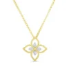 Roberto Coin Principessa Small Diamond Flower Necklace 18K