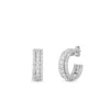 Roberto Coin Siena Diamond 3 Row Diamond Hoop Earrings 18K White Gold, 18mm
