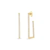 Roberto Coin Small Rectangular Diamond Earrings 18K Yellow Gold