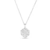 Roberto Coin Tiny Treasure Diamond Heart Necklace 18K White Gold, 18"