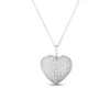 Roberto Coin Tiny Treasure Diamond Heart Necklace 18K White Gold, 18"