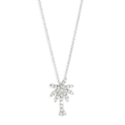 Roberto Coin Tiny Treasures Diamond Palm Tree Necklace 18K
