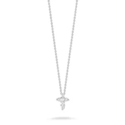 Roberto Coin Tiny Treasures Diamond Baby Cross Necklace 18K