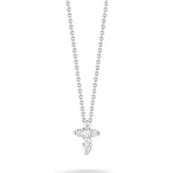 Roberto Coin Tiny Treasures Diamond Baby Cross Necklace 18K