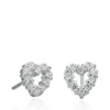 Roberto Coin Tiny Treasures Diamond Heart Stud Earrings 18K