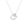 Roberto Coin Tiny Treasures Diamond Rabbit Outline Necklace 18K White Gold, 18 Inches