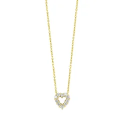 Roberto Coin Tiny Treasures Diamond Heart Necklace 18K