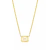 Roberto Coin Tiny Treasures 18K Yellow Gold & Emerald-Cut Diamond Pendant Necklace