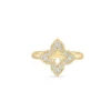 Roberto Coin Venetian Princess Small Diamond Pave Flower Ring 18K Yellow Gold