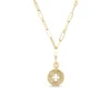 Roberto Coin Venetian Princess Diamond Small Medallion Necklace in 18K Yellow Gold