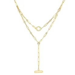 Roberto Coin Venetian Princess Layered Diamond Necklace 18K Yellow Gold, 16 Inches