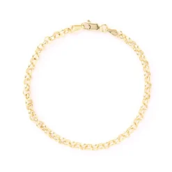 Rolo Bracelet with Lobster Clasp, 14K Yellow Gold