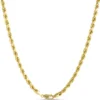 Rope Chain Necklace, 14K Yellow Gold