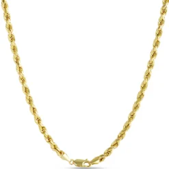 Rope Chain Necklace, 14K Yellow Gold