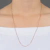 Rose Gold Adjustable Box Chain 14K, 22"