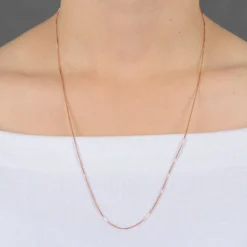 Rose Gold Adjustable Box Chain 14K, 22