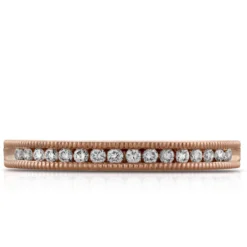 Rose Gold Diamond Band 14K, 1/7 ctw.