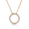 Rose Gold Diamond Circle Pendant 14K, 1/4 ctw.