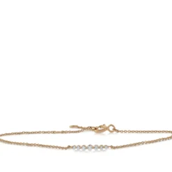 Rose Gold Diamond Station Bracelet 14K