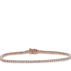Rose Gold Diamond Tennis Bracelet 14K