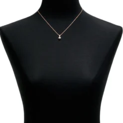 Rose Gold Freshwater Cultured Pearl & Diamond Pendant 14K