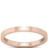 Rose Gold Polished Pipe Comfort Fit 2mm Band 18K