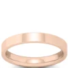 Rose Gold Polished Pipe Comfort Fit 3mm Band 14K