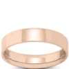 Rose Gold Polished Pipe Comfort Fit 5mm Band 14K