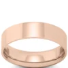 Rose Gold Polished Pipe Comfort Fit 6mm Band 14K