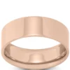 Rose Gold Polished Pipe Comfort Fit 7mm Band 18K