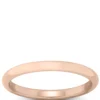 Rose Gold Polished Rounded Comfort Fit 2mm Band 14K