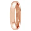 Rose Gold Polished Rounded Comfort Fit 4mm Band 14K