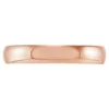 Rose Gold Polished Rounded Comfort Fit 4mm Band 18K