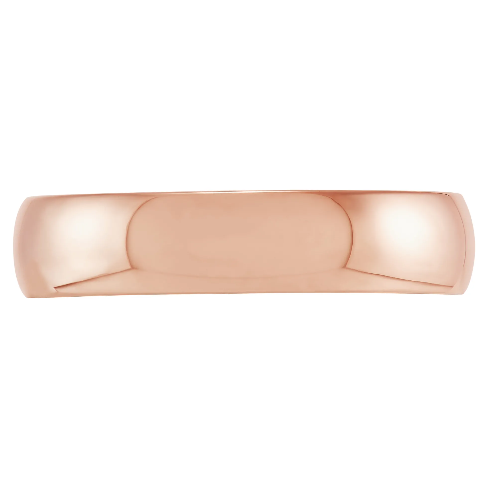 Rose Gold Polished Rounded Comfort Fit 5mm Band 18K
