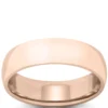 Rose Gold Polished Rounded Comfort Fit 6mm Band 14K